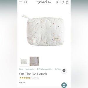 Pehr Kids Starry White Pouch